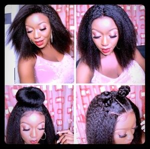 Natural/Kinky Straight Virgin Hair Wig